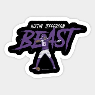 Justin Jefferson Beast Sticker